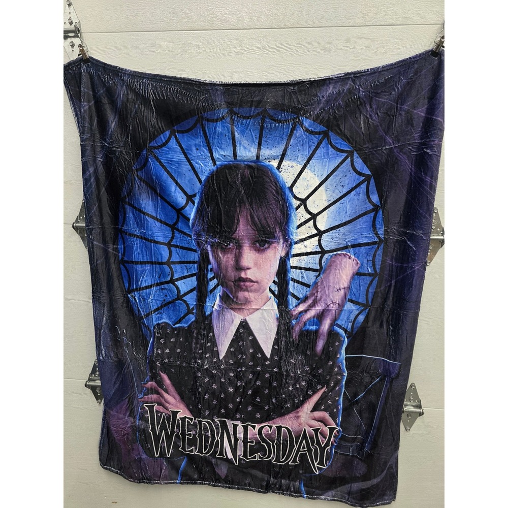 40"x50 Addams Series Fleece Throw Blanket Thing Gothic Home Decor